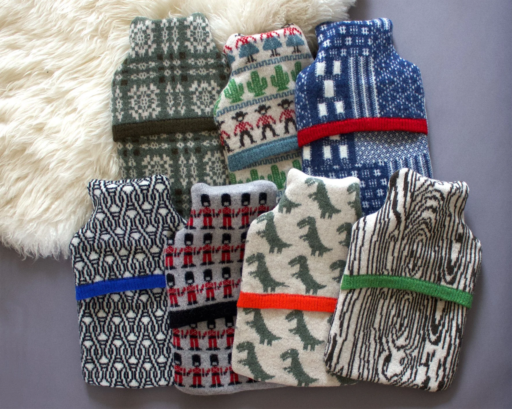 Lambswool Dinosaur Hot Water Bottle — Sally Nencini