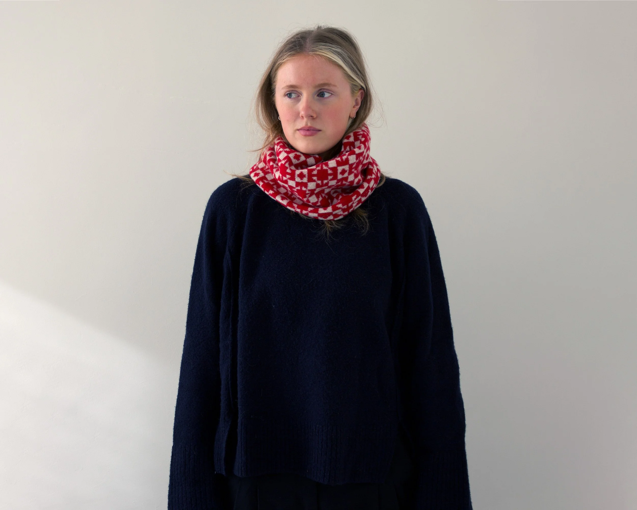 Block Design Lambswool Neck Warmer