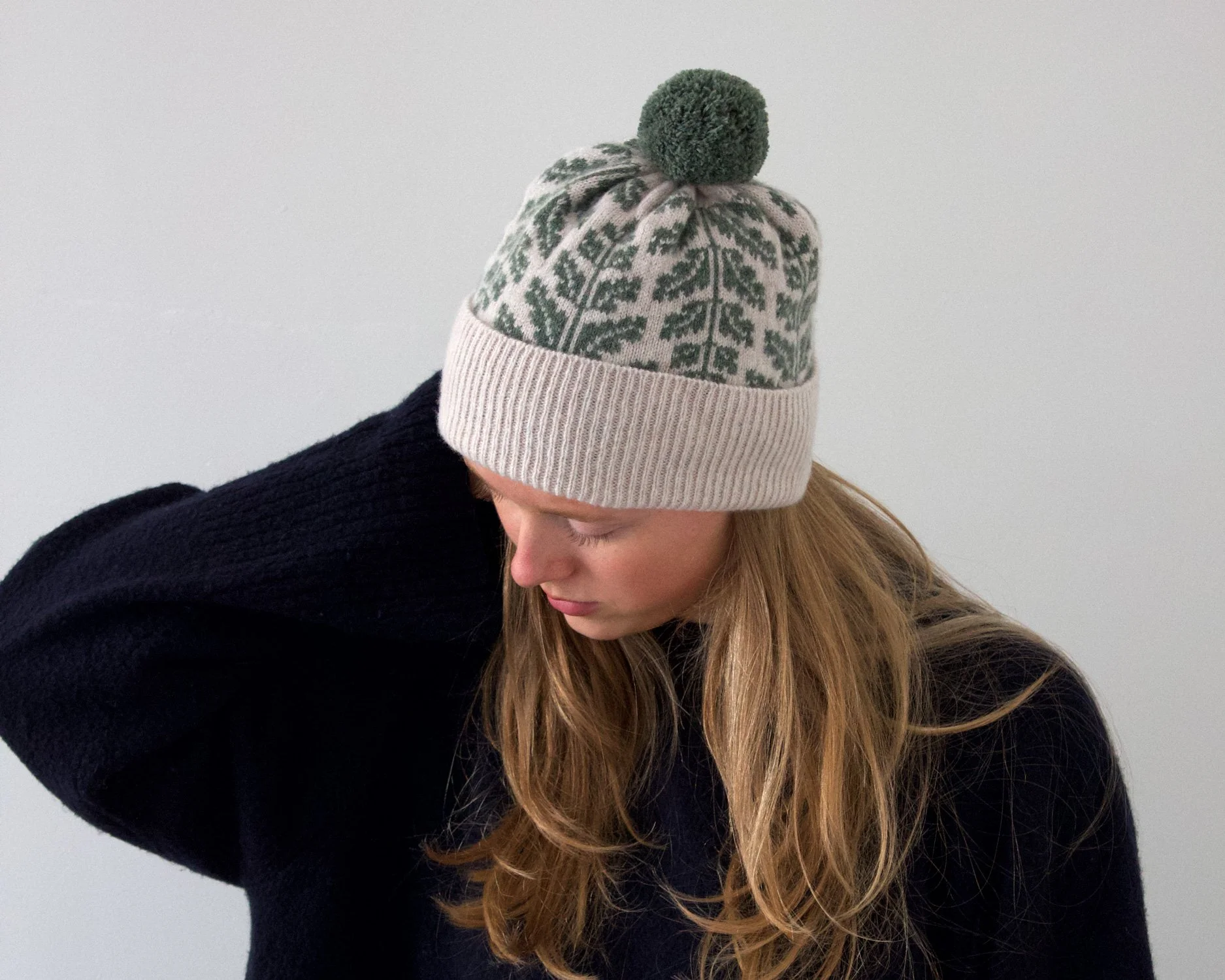 Fern Design Bobble Hat