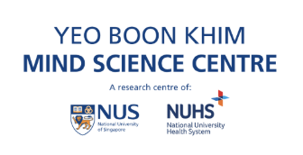 Yeo Boon Khim Mind Science Centre logo with National University of Singapore and National University Health System logos underneath.
