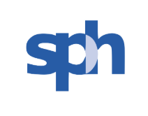 Blue logo with the lowercase letters 'sph'.