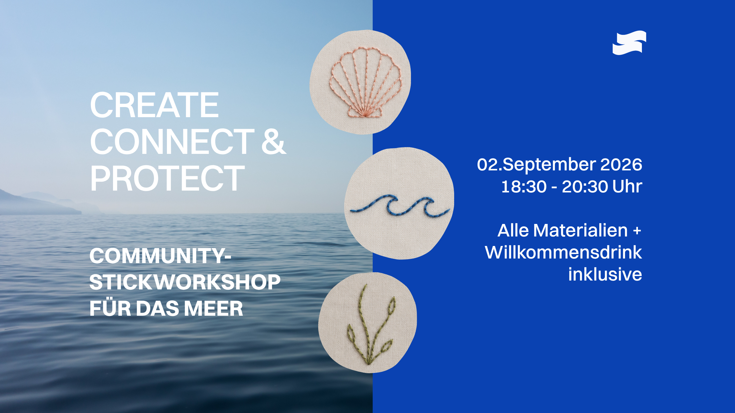 CREATE, CONNECT &amp; PROTECT - Community-Stickworkshop für das Meer
