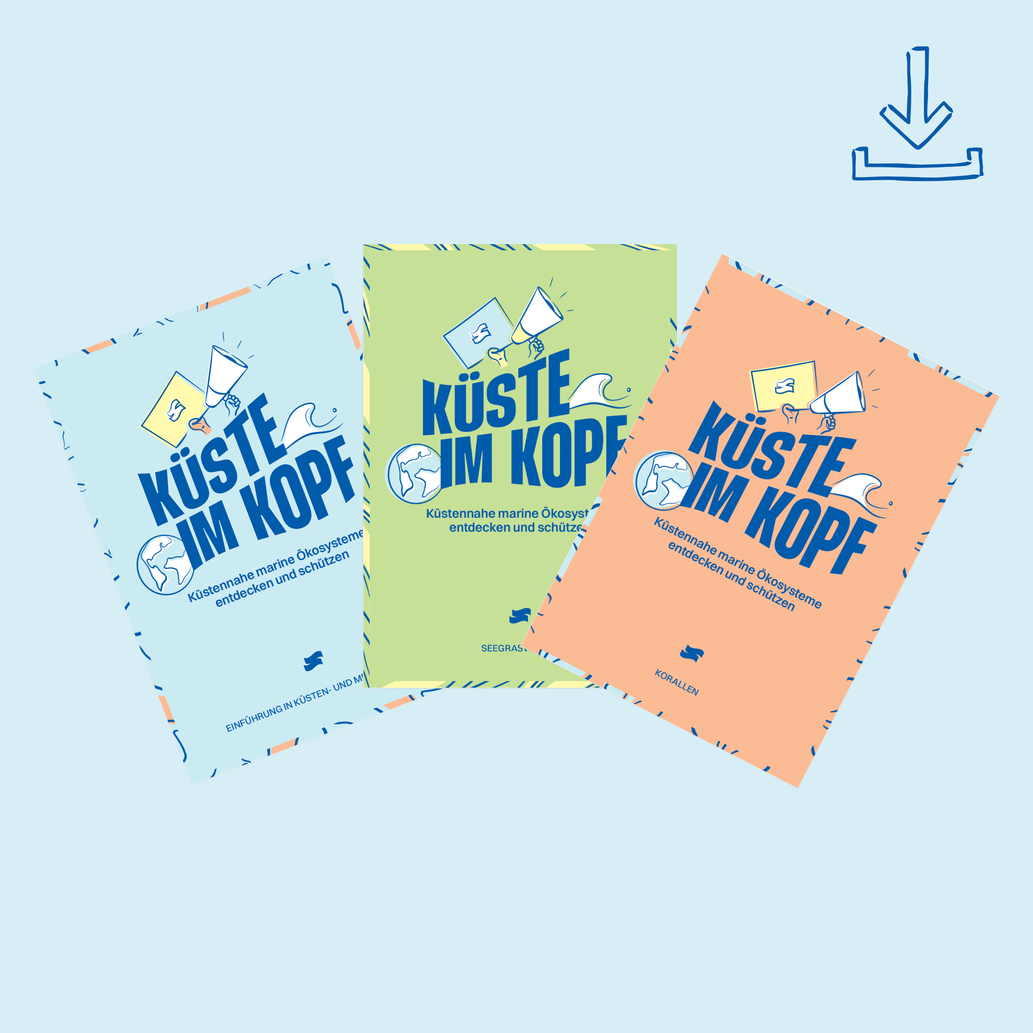 3er-Bundle Meeresschutz, Seegras, Korallen - digital