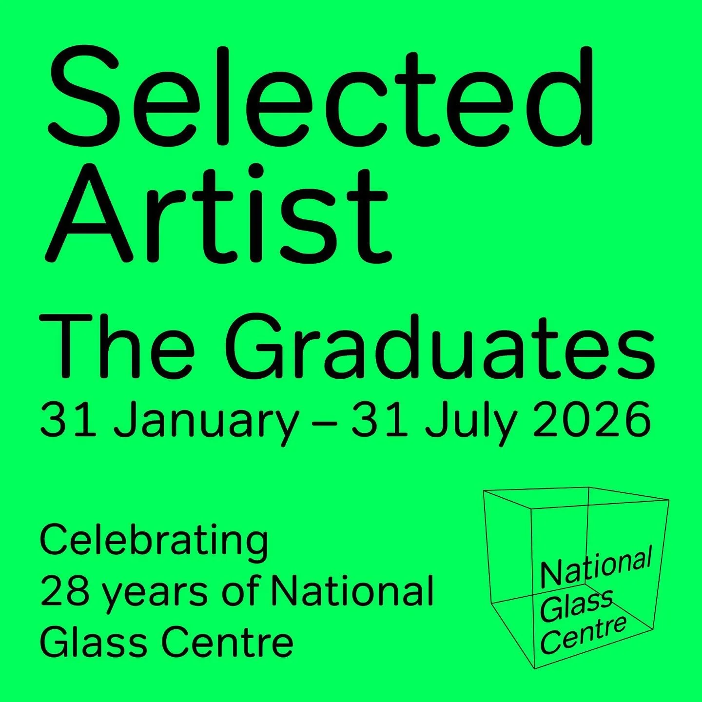 I&rsquo;m delighted to have had this piece selected for The Gradatues Exhibition @nationalglasscentre . The Graduates will be the final exhibition presented at National Glass Centre before the building closes at the end of July 2026. The show will be