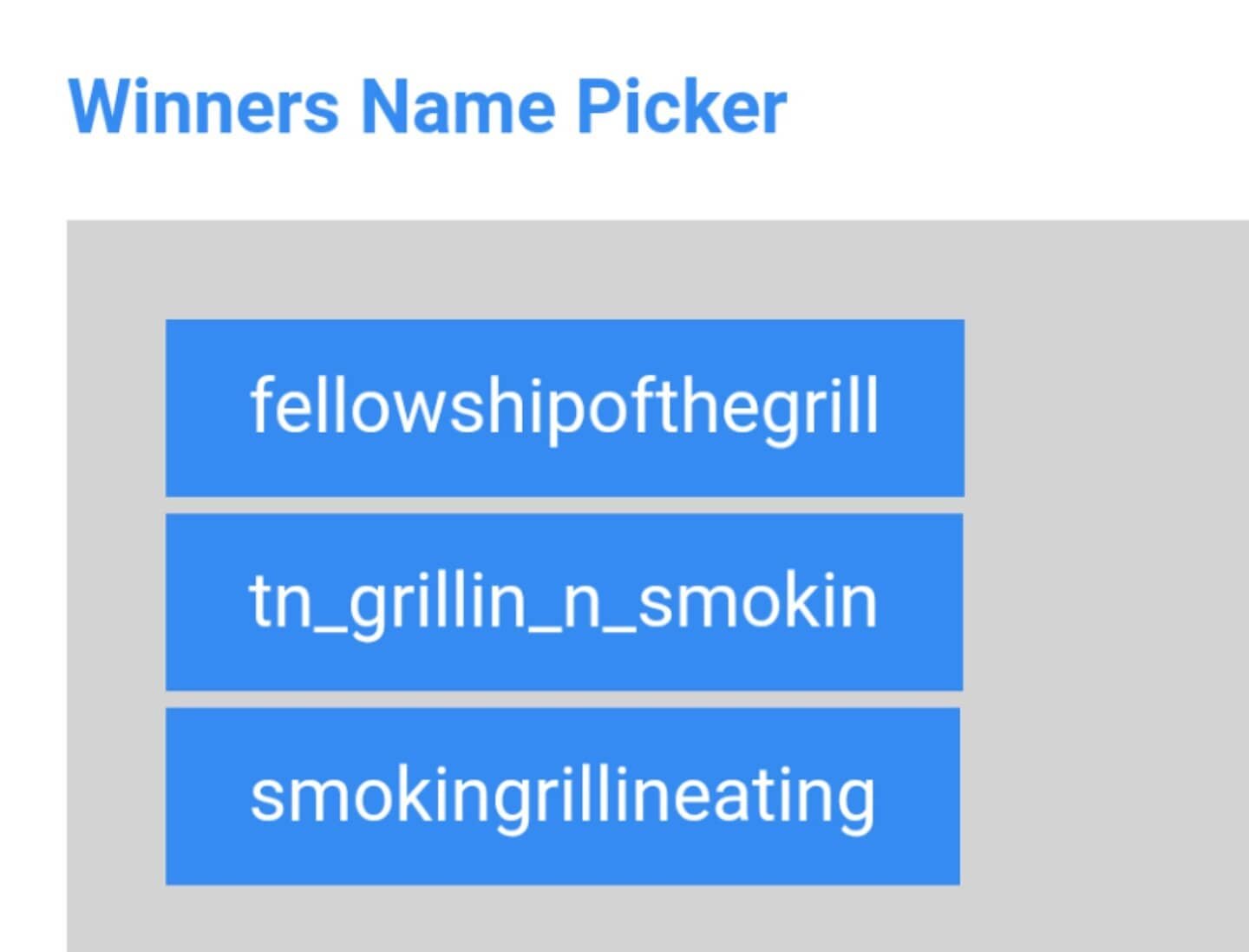 And the winners are in!!! 🙌🏻
.
Congratulations to our winners!!
1st prize: @fellowshipofthegrill 
2nd prize: @tn_grillin_n_smokin (We'll also need your shirt size)
3rd prize: @smokingrillineating 
.
Please DM us your info so we can get these sent o