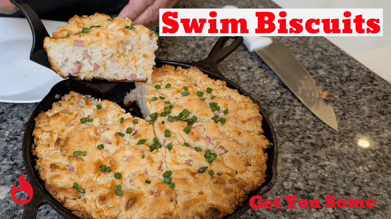 Ham and Cheddar Swim Biscuits