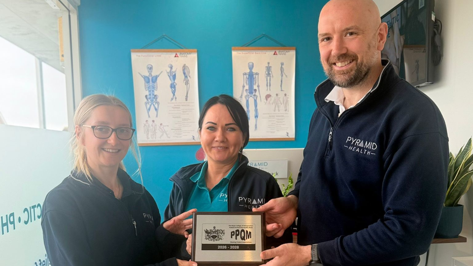 The Pyramid Health Team with the PPQM plaque