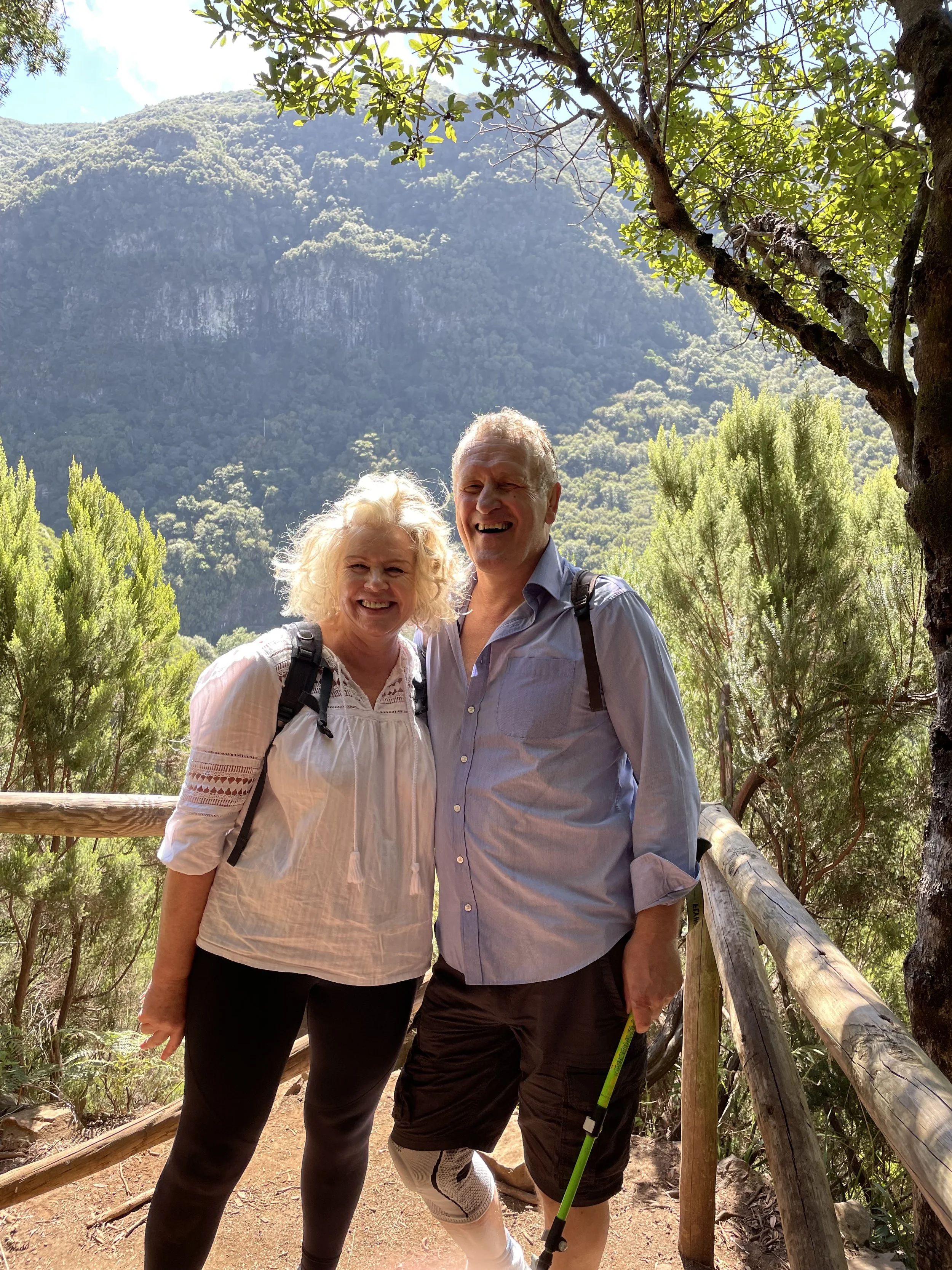 Dr Simon Kay on a walk with his wife