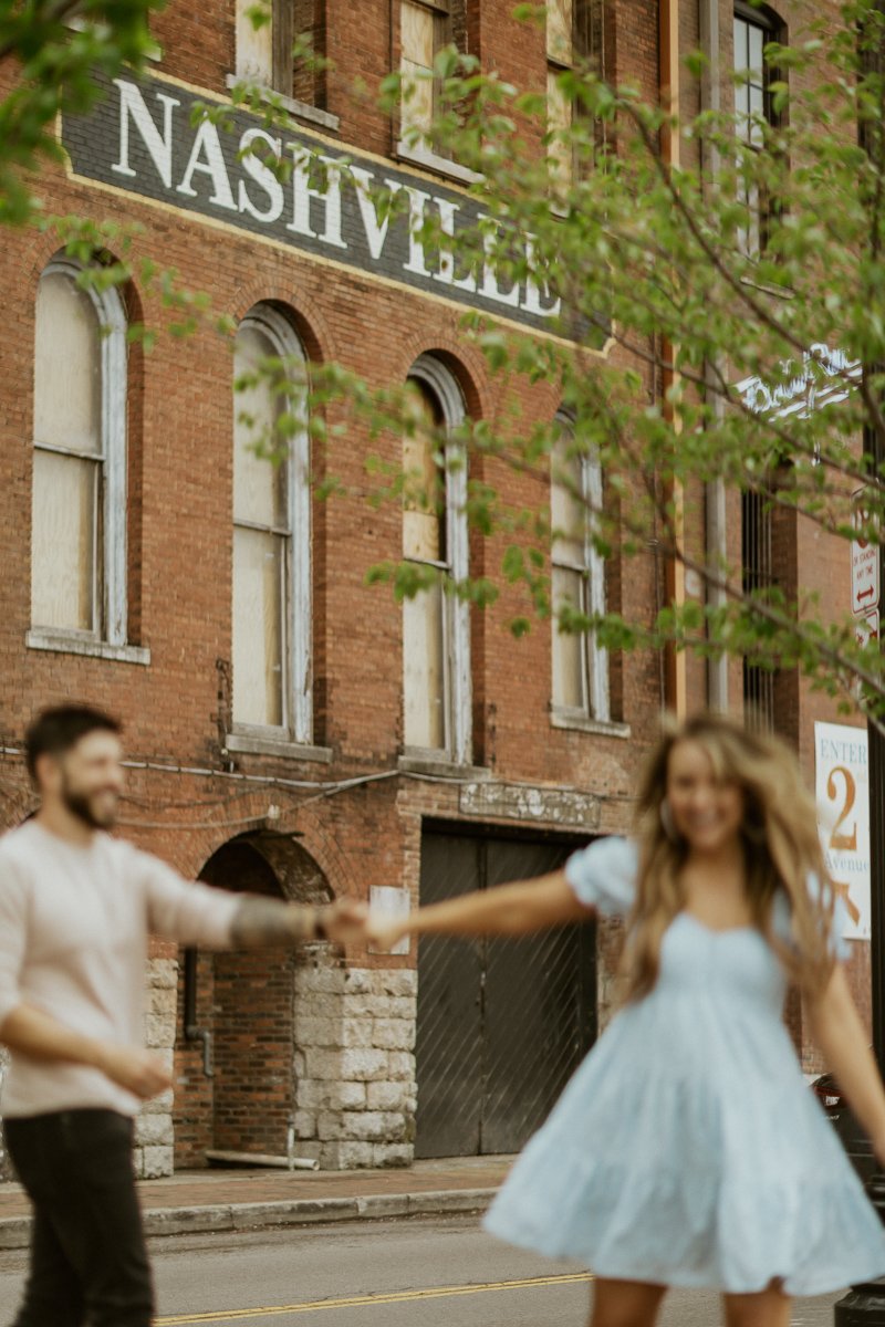 Couple dancing together in Nashville, Tennessee