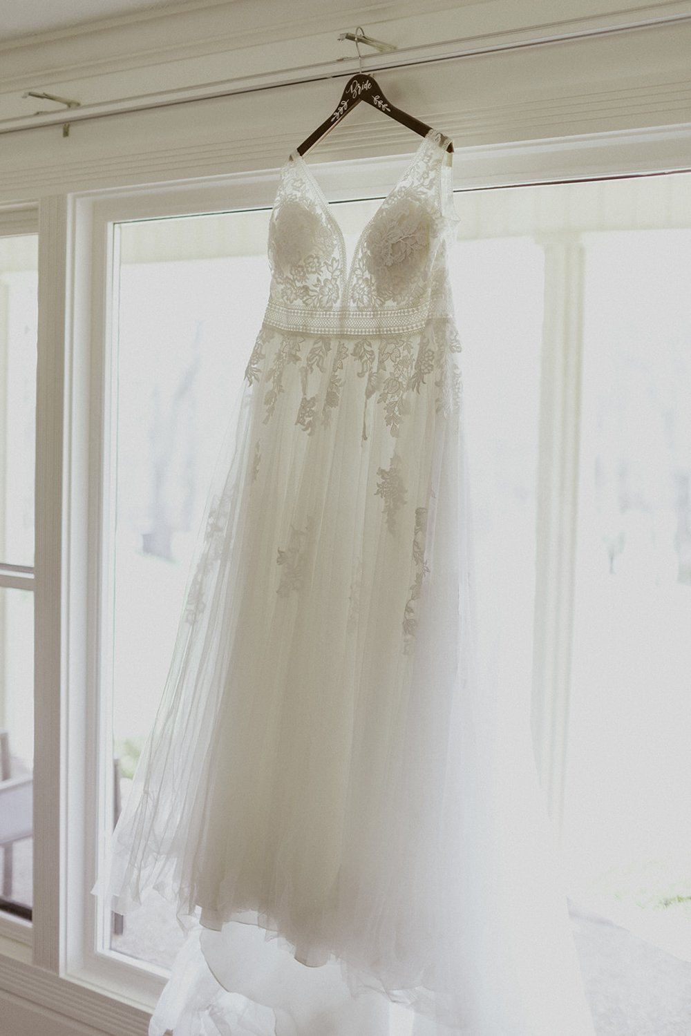 The wedding gown from David's Bridal