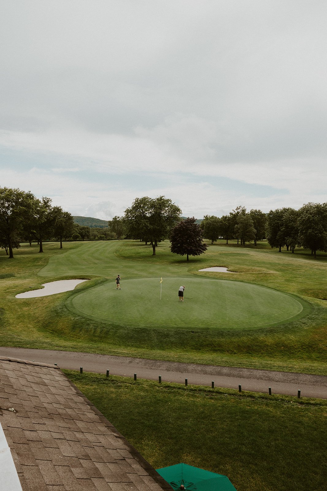 A view of one of Corning Country Club's golf course holes. 