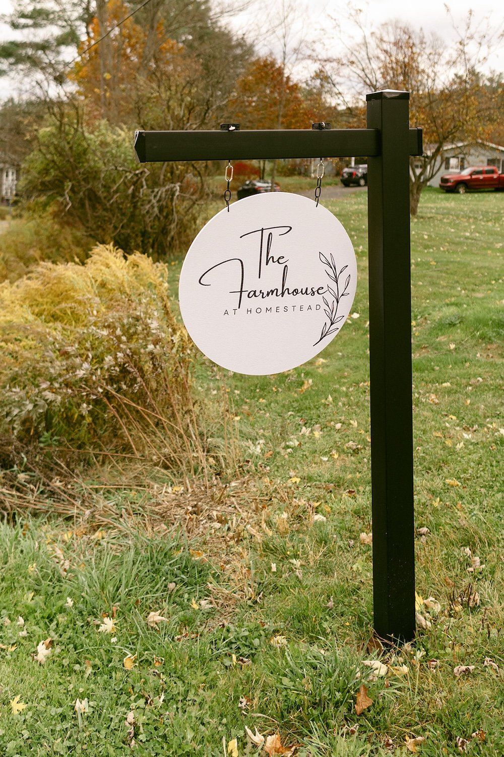 Signage for the wedding venue. 