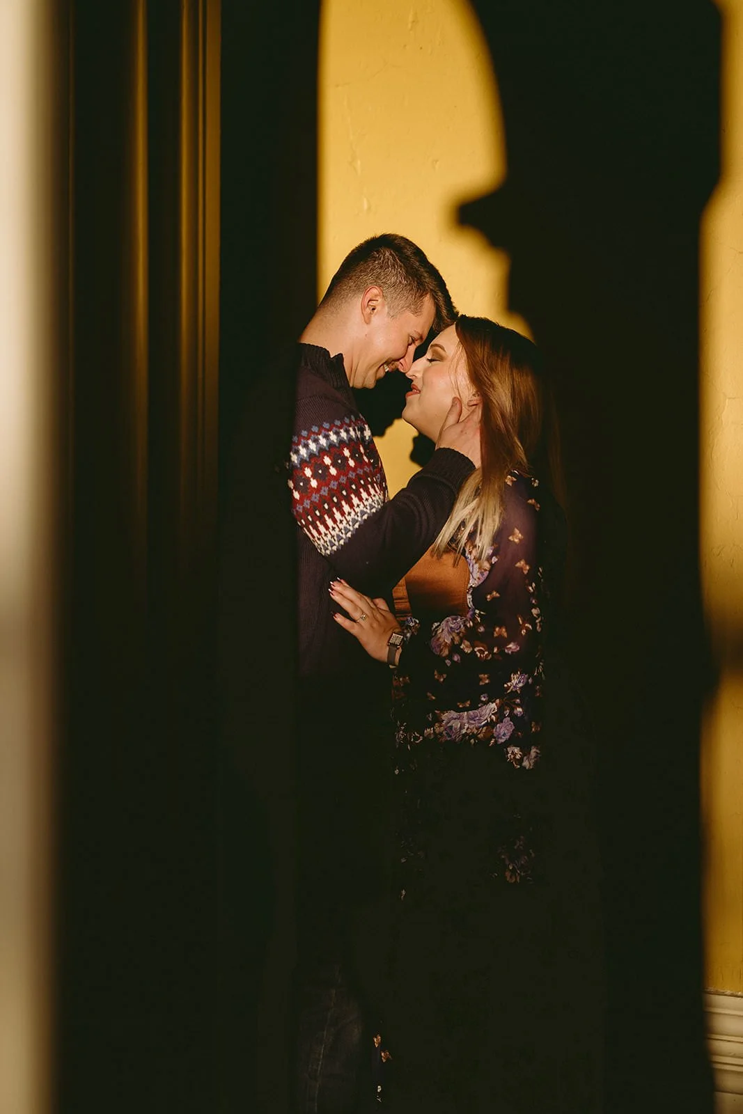 Golden Hour Engagement Photos in Downtown Murfreesboro, TN | Olivia and Myles