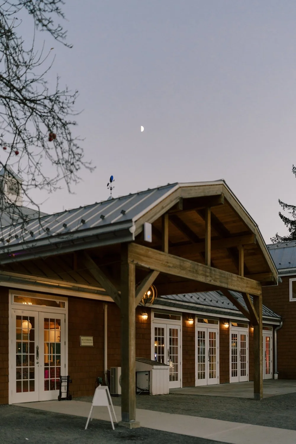Sunset view of the Full Moon venue