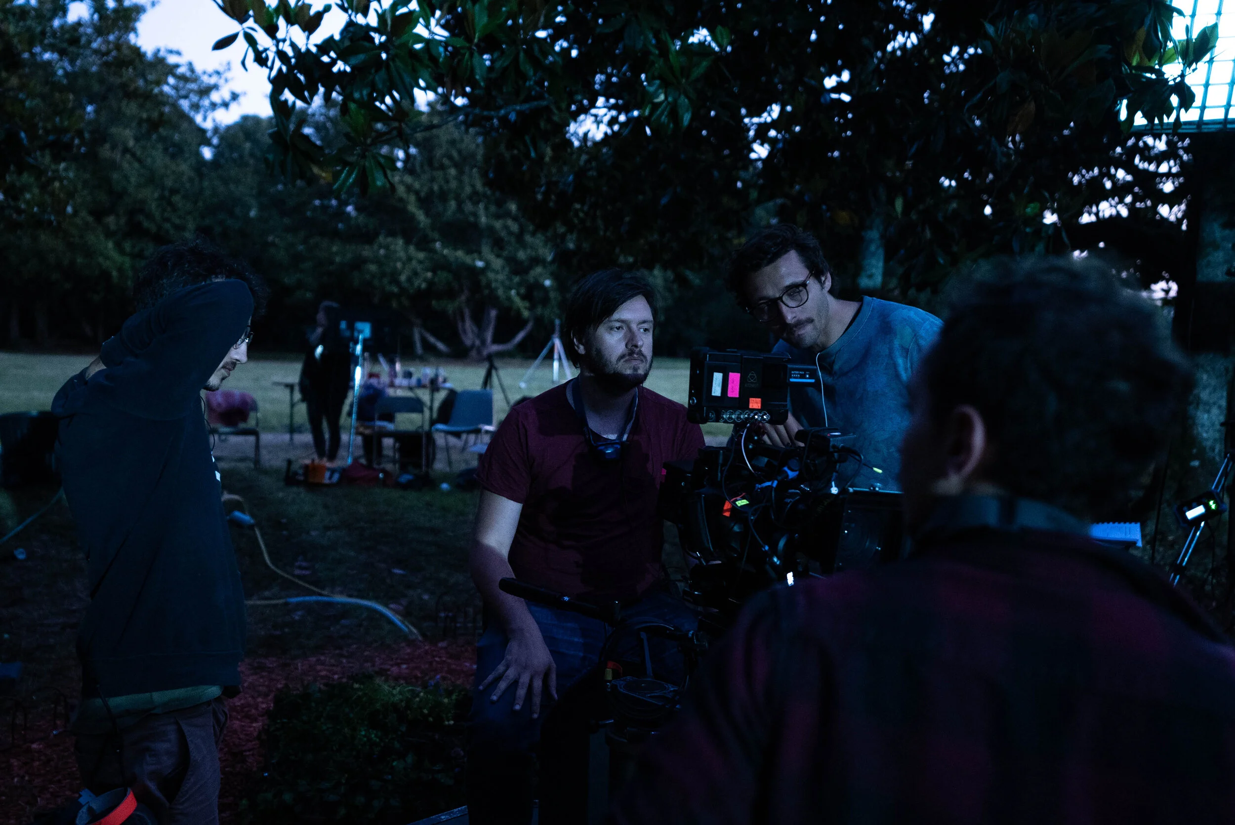Hugo (Machiniste), Vincent (Directeur Photo) et Ugo (Réalisateur)