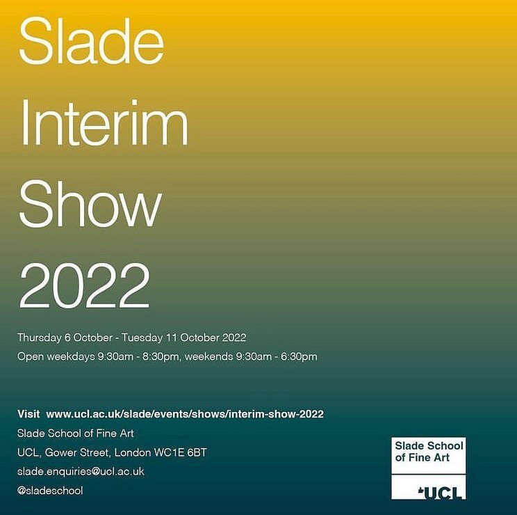 Slade MA/MFA interim show ⚡️ 

I&rsquo;ll be showing my permanently pouring pint sculpture, finally finished, so please come! 

Opens Thursday 6th October till Tuesday 11th October

Weekdays 9.30am - 8.30pm

Weekends 9.30am - 6.30pm

(There&rsquo;s n