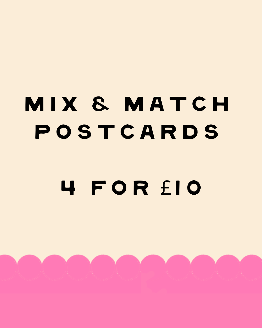 Mix and Match Pack of 4 Postcards - 4 for £10