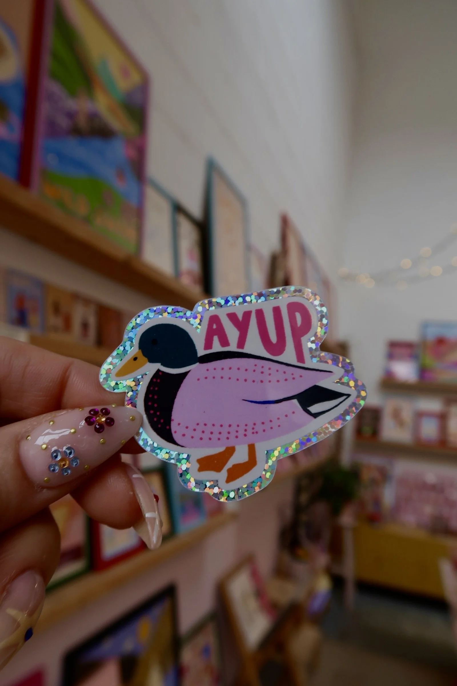 Ay Up Duck | Vinyl Holographic Sticker