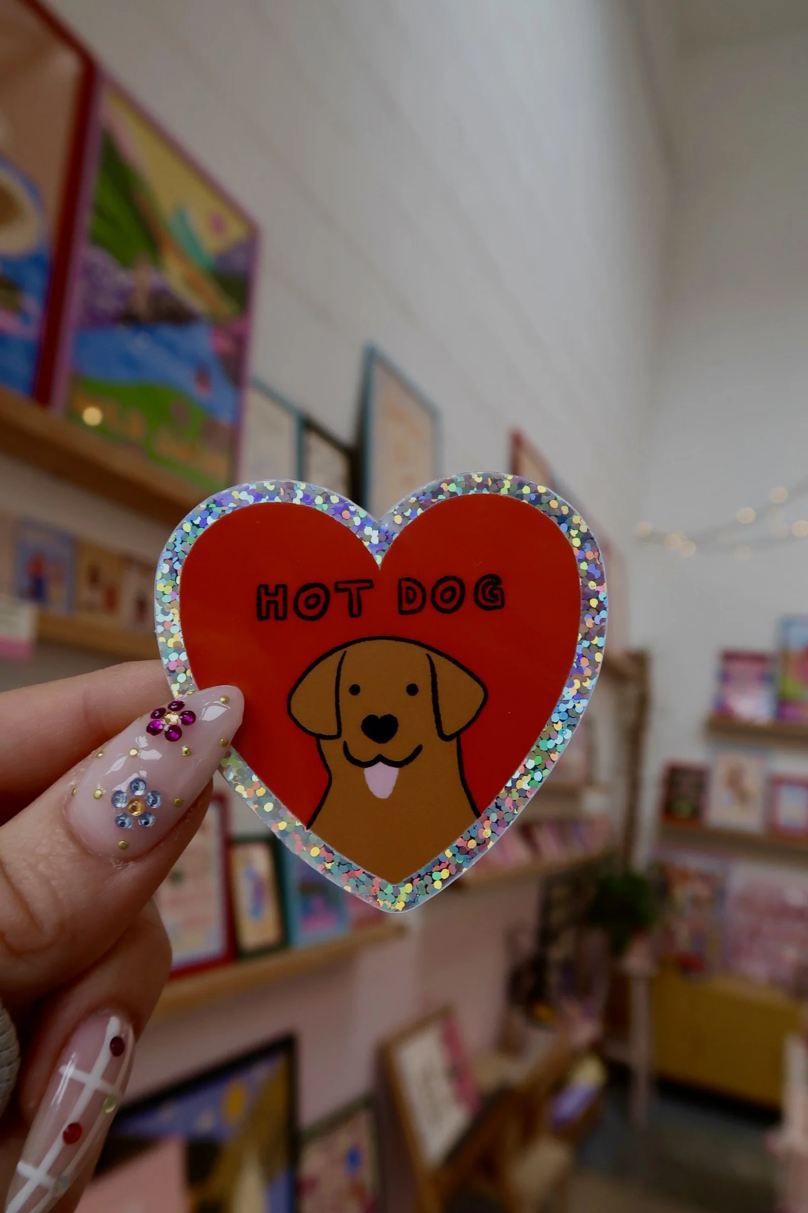 Hot Dog | Vinyl Holographic Sticker