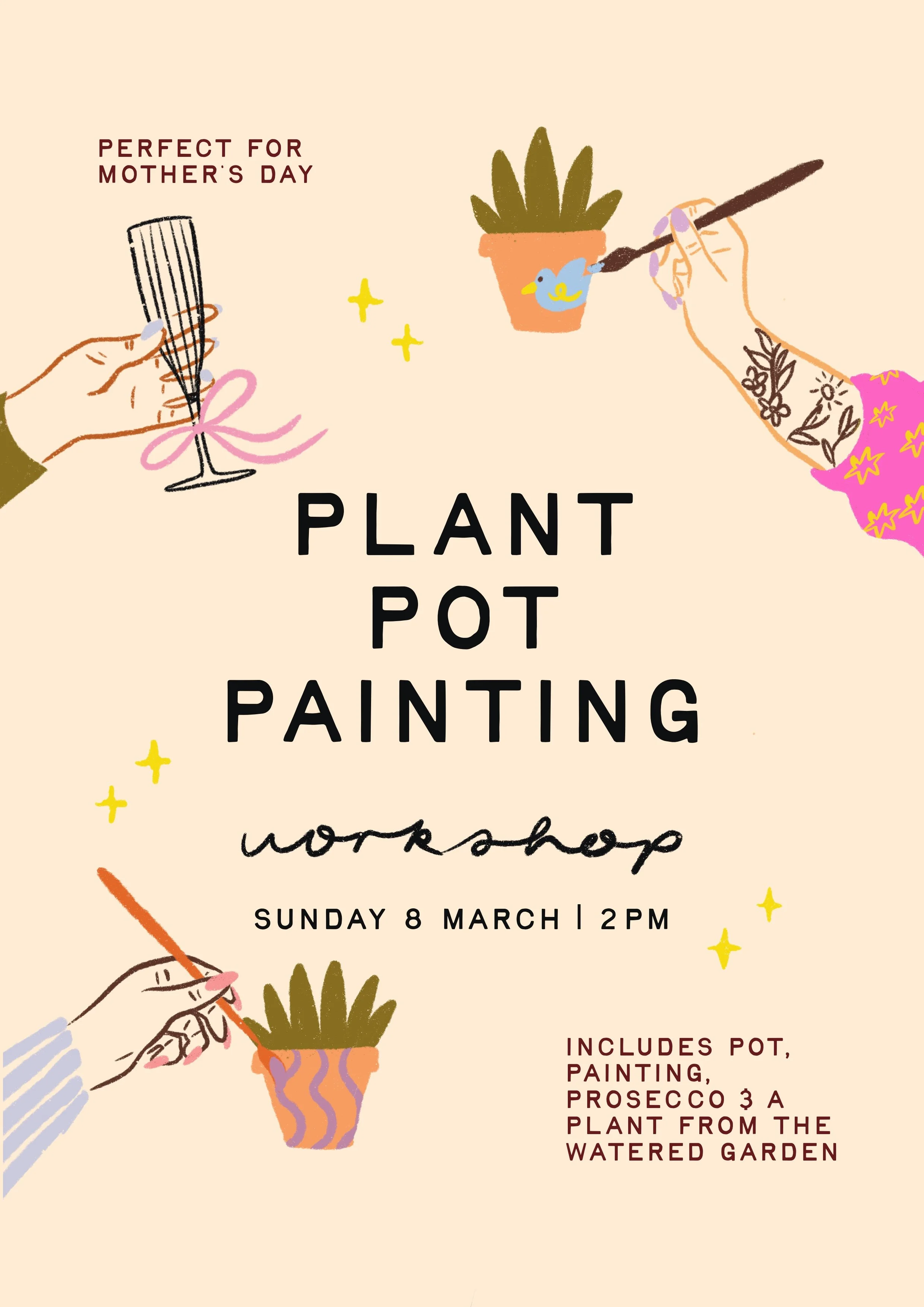 Plant Pot Painting Workshop | Sunday 8 March 2pm