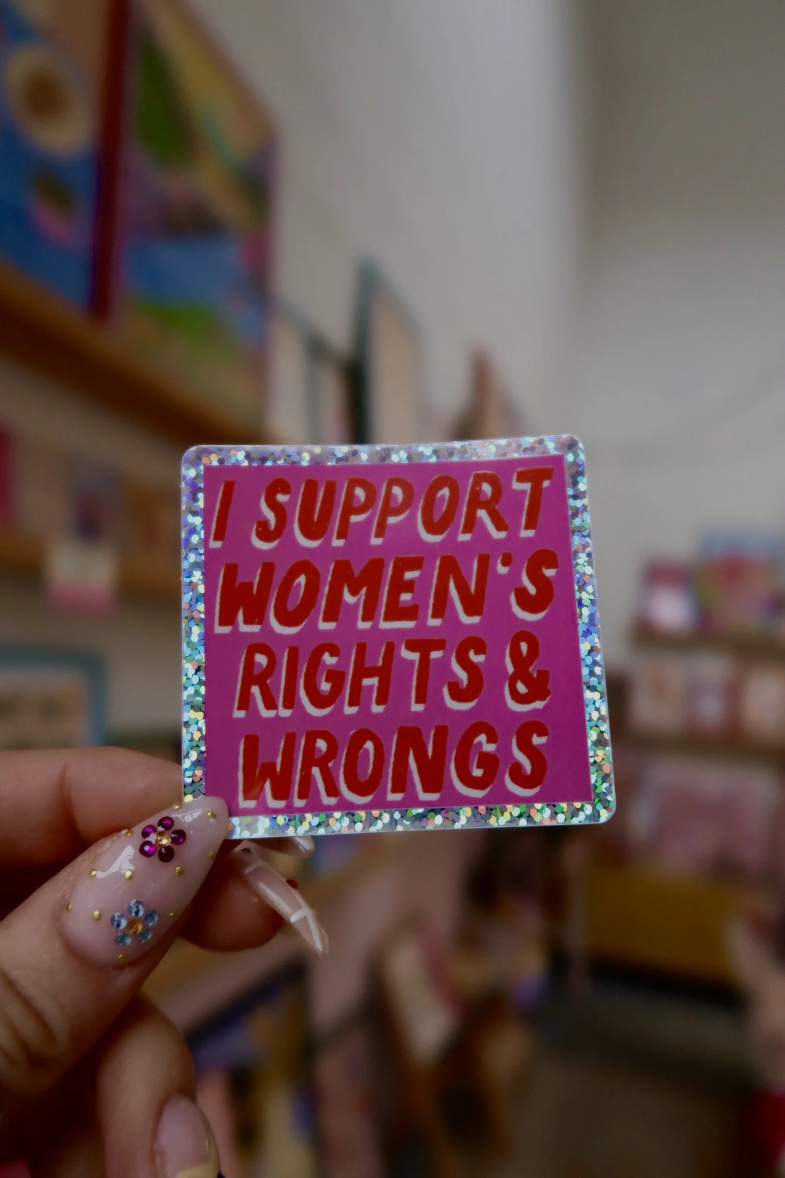 Womens Rights & Wrongs | Vinyl Holographic Sticker