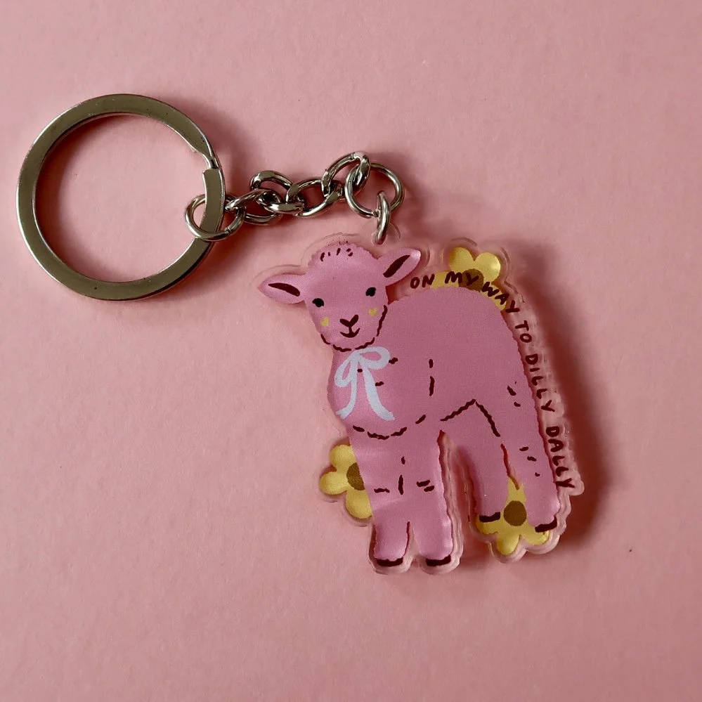 Dilly Dally Lamb Keyring