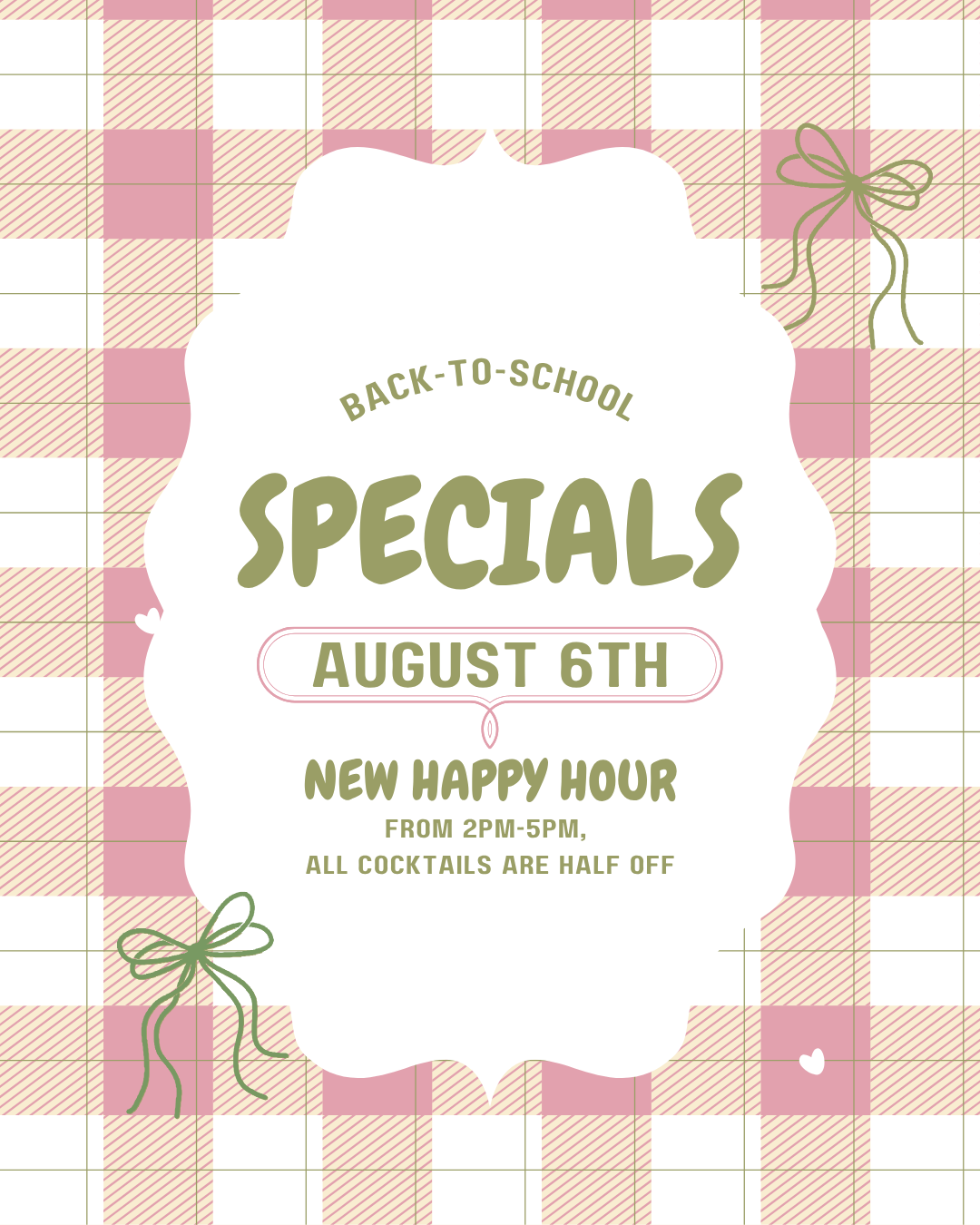 Back-to-School Drink Specials