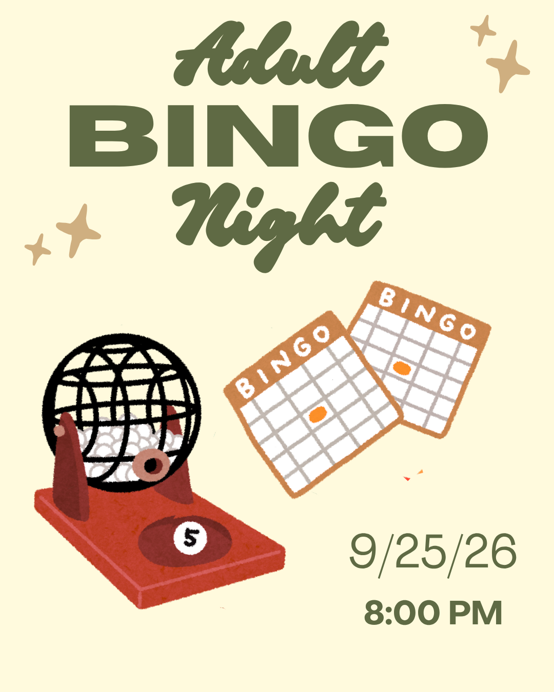 Bingo Night - Adults Only