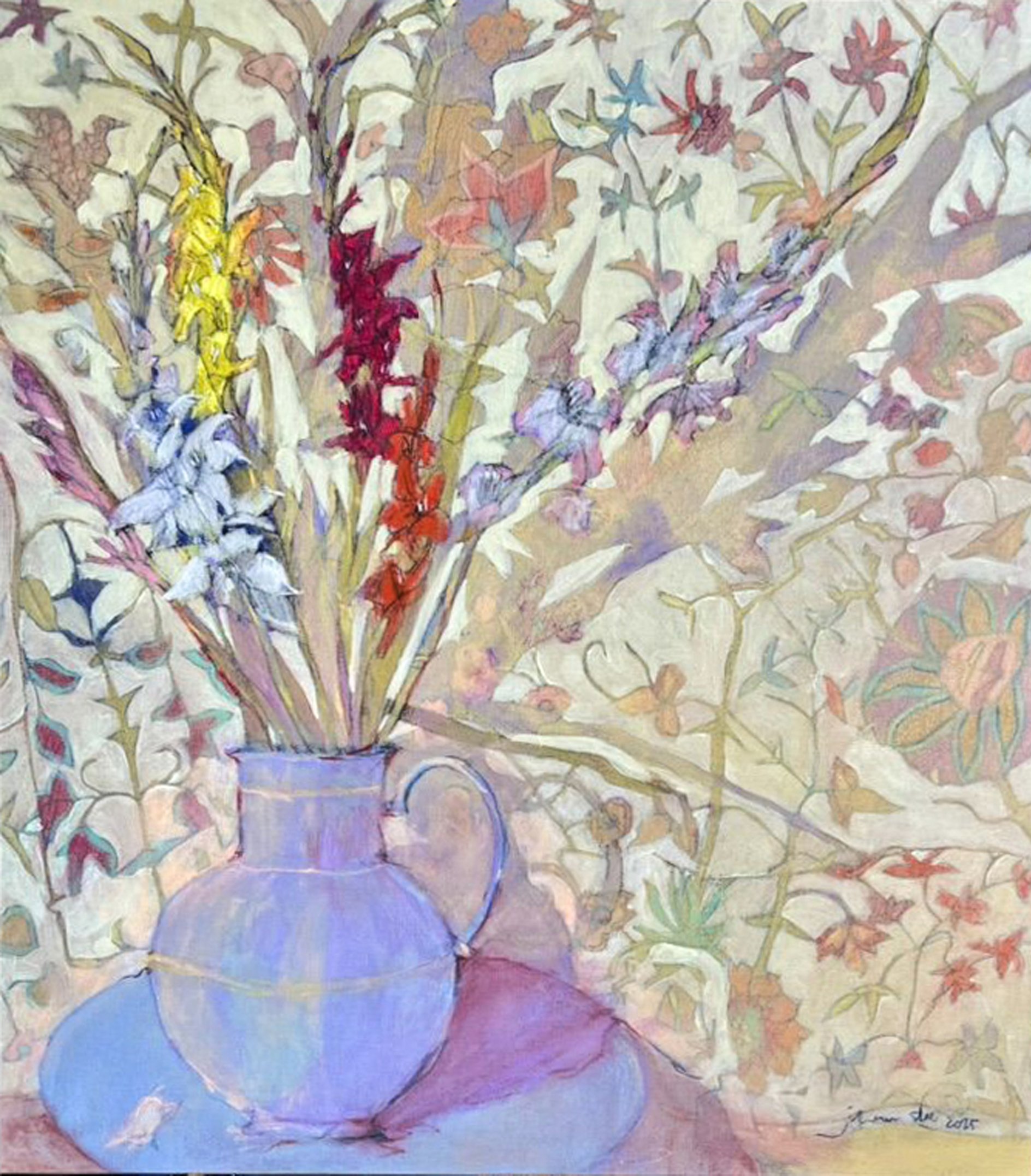 Gladiolas in Blou Emalje.jpg