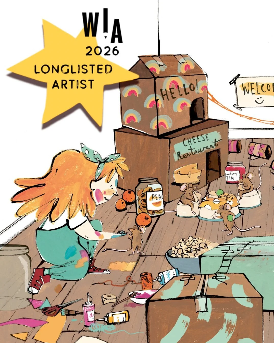 So thrilled to hear that Unexpected Guests has been longlisted by the @worldillustrationawards 🥳🐭
@theaoi @dirillustration @quartokids @flcbooks #WIA2026 #WorldIllustrationAwards