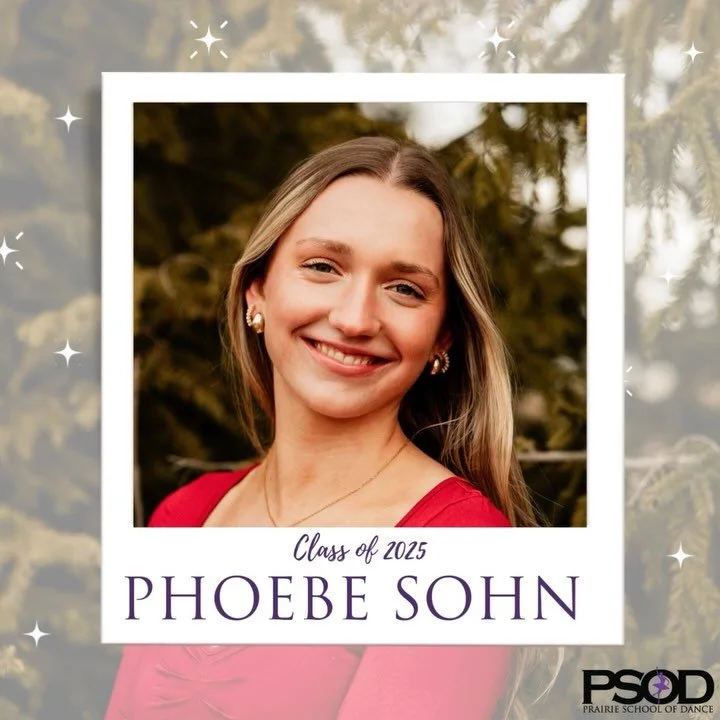Class of 2️⃣0️⃣2️⃣5️⃣ Senior Spotlight: PHOEBE 💙

Phoebe has been dancing at PSOD for 11 years and her favorite genre of dance is Contemporary Ballet! 🩰 Her favorite color is navy blue and she loves listening to Role Model 🎶 An interesting fact yo