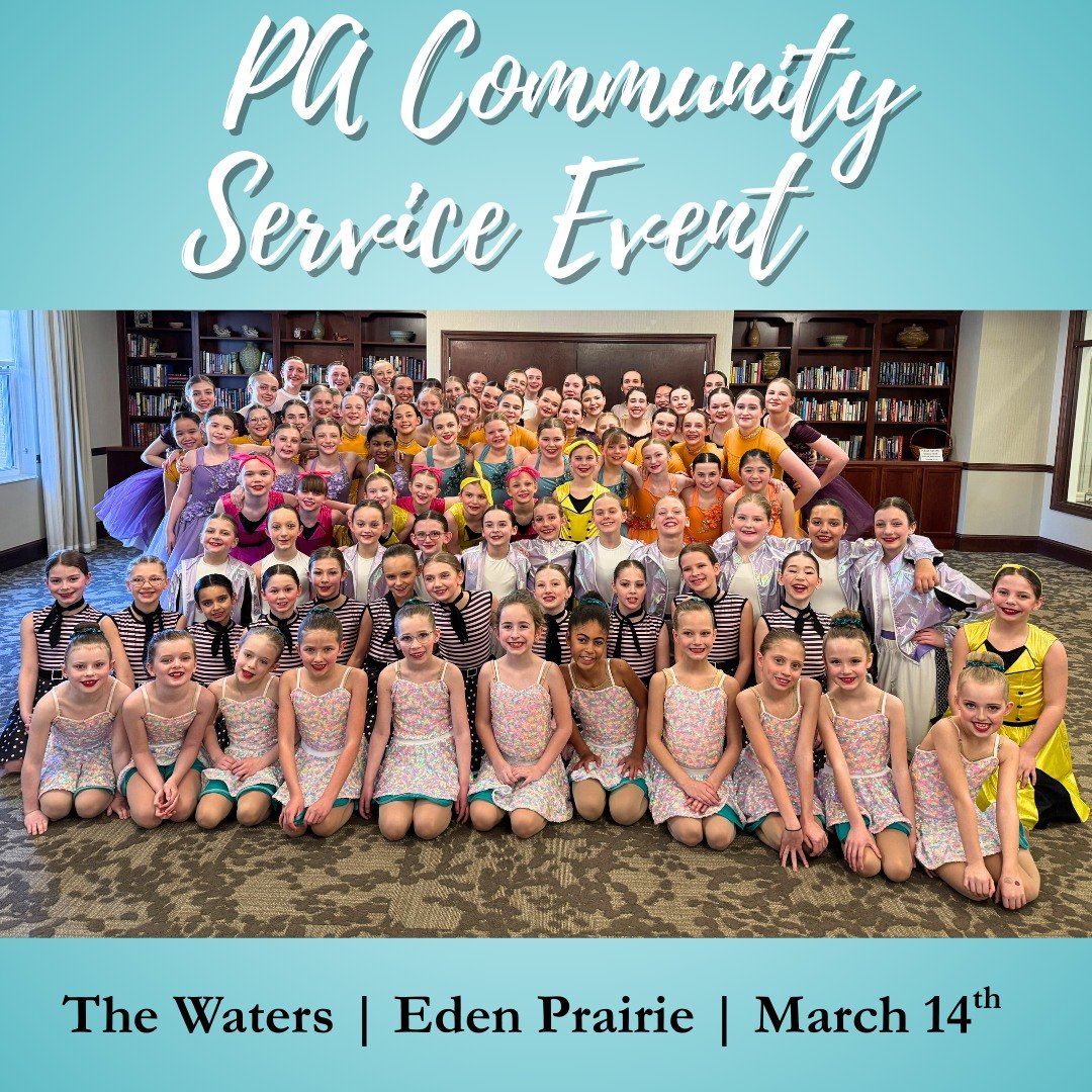 This Saturday is our PA Community Service Event at The Waters in Eden Prairie! This is always such a fun morning of dancing and getting to visit with the residents after! 

#psodproud #communityservice #volunteering #servingourcommunity #dance