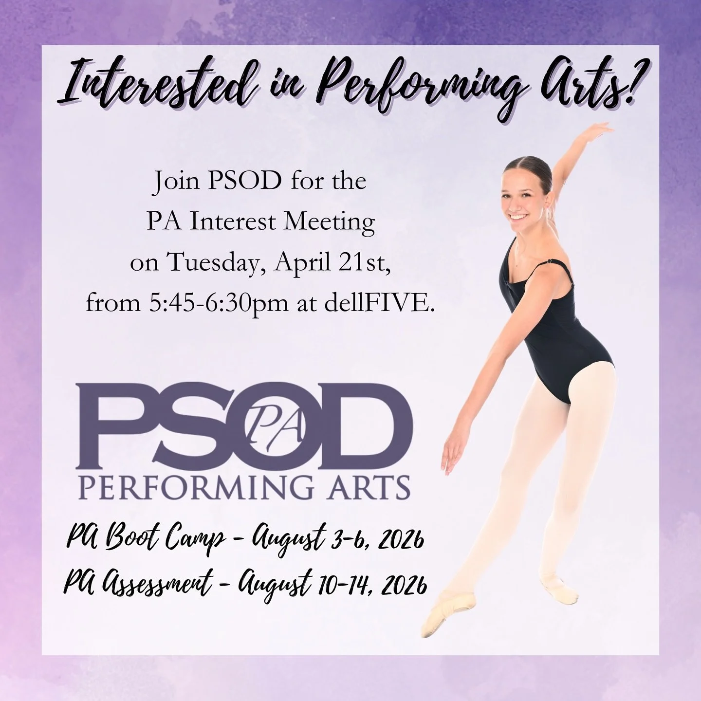 TONIGHT!! Come learn more about our Performing Arts Program and get any questions answered! Our PA Program is a great way to get more performance opportunities, make lifelong friends, and challenge your dancer in a fun, uplifting environment! 

#perf