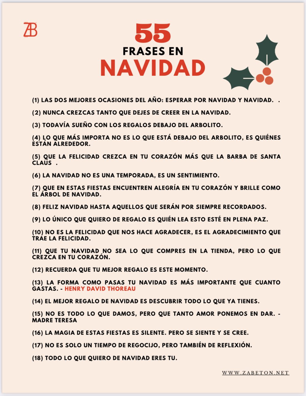 55 Frases Cortas en Navidad (PDF Gratis) 