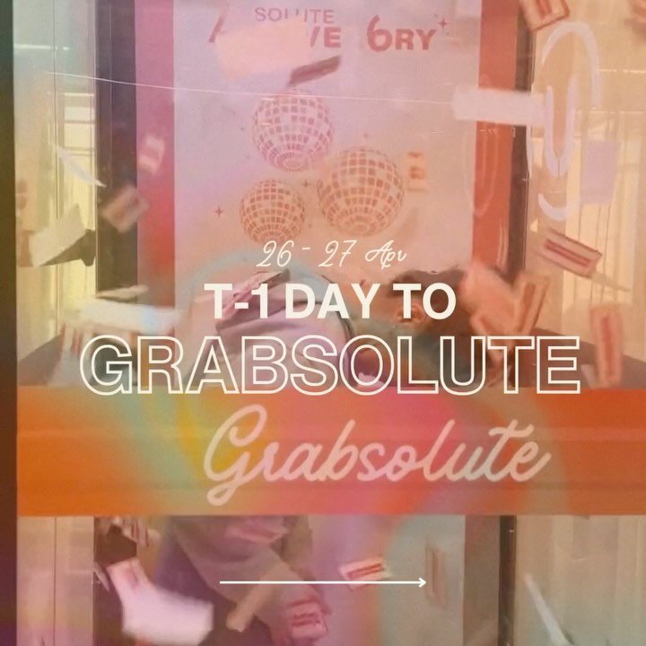 Collected your tickets? Our #Grabsolute machine has landed in i12 Katong - see ya there.

(@y0hoho not included)