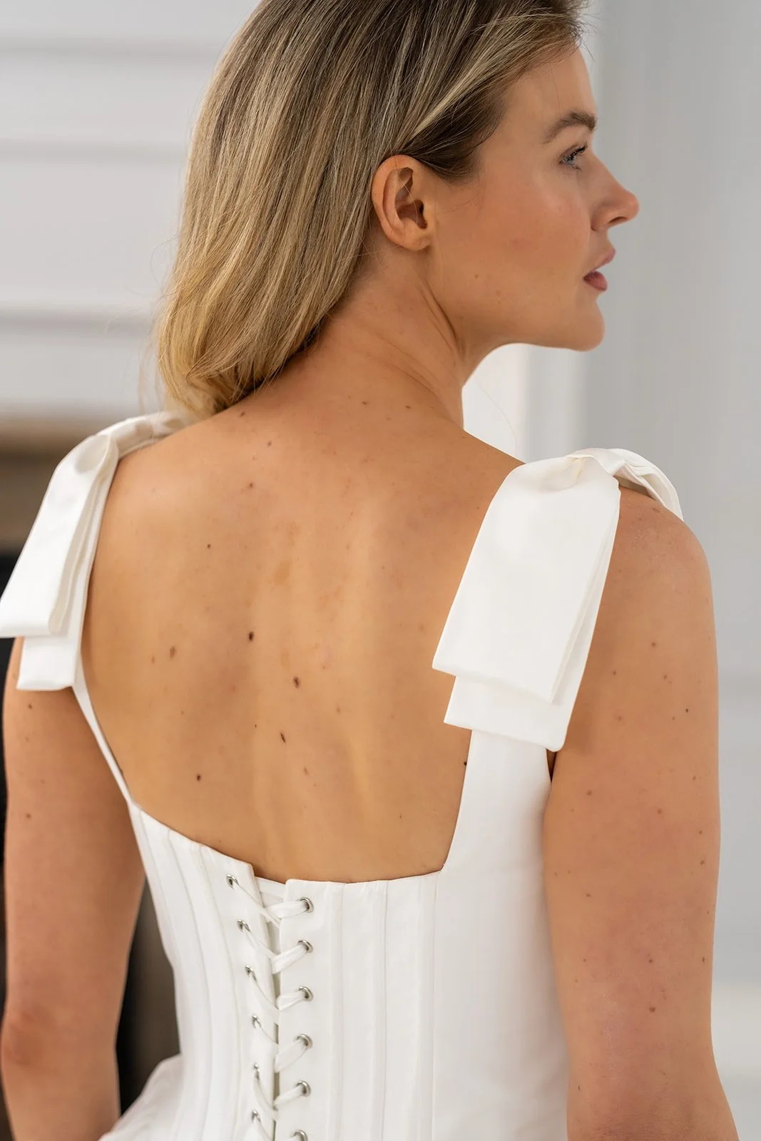 The Aspen dress - From 'When You Know...' with flat shoulder bow.