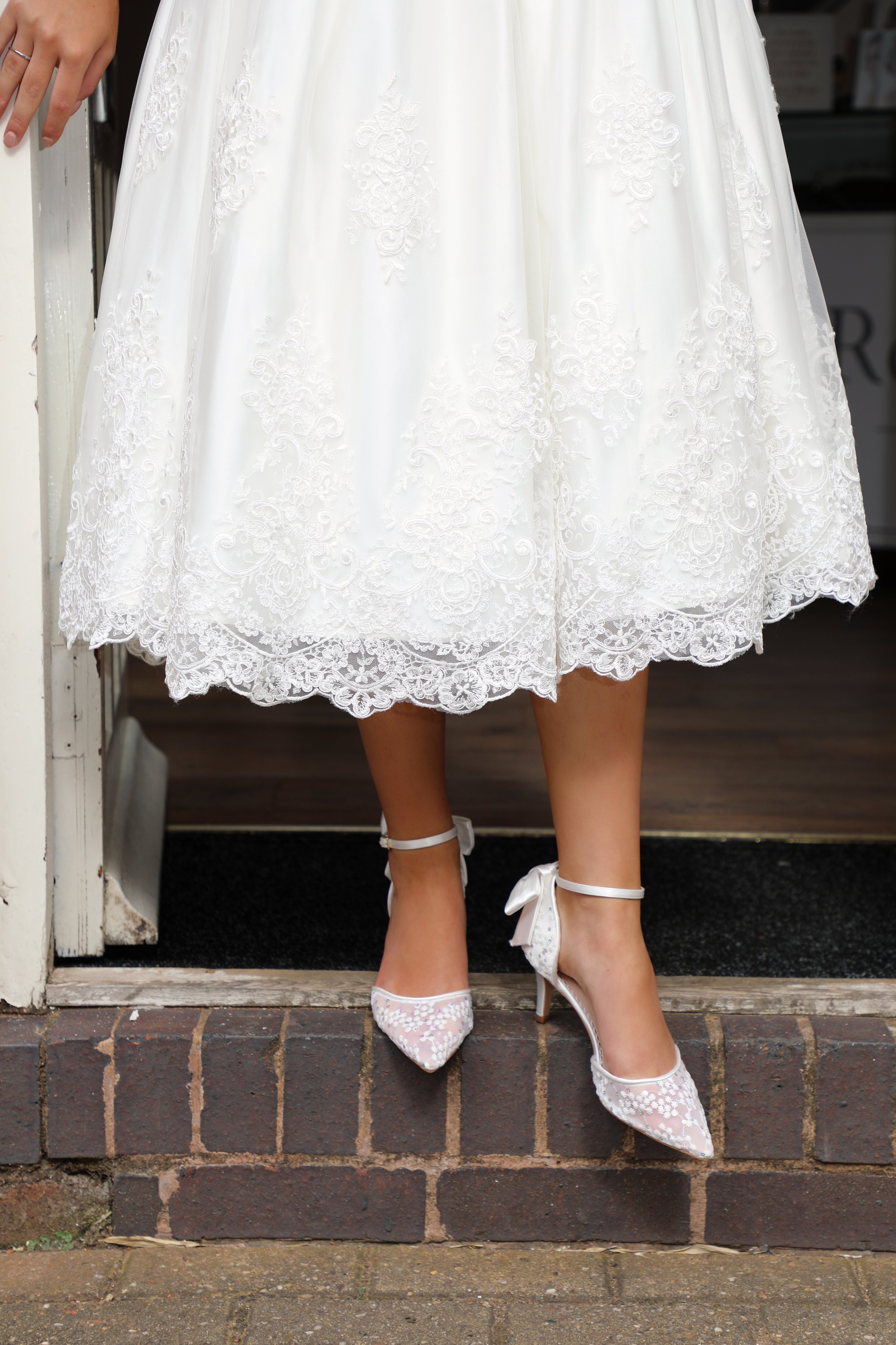Florence- lace and satin bridal shoe from Perfect Bridal Company