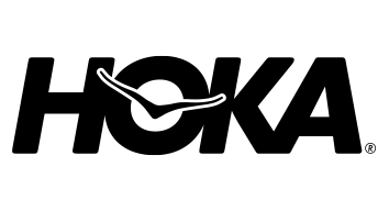 HOKA logo in black and white