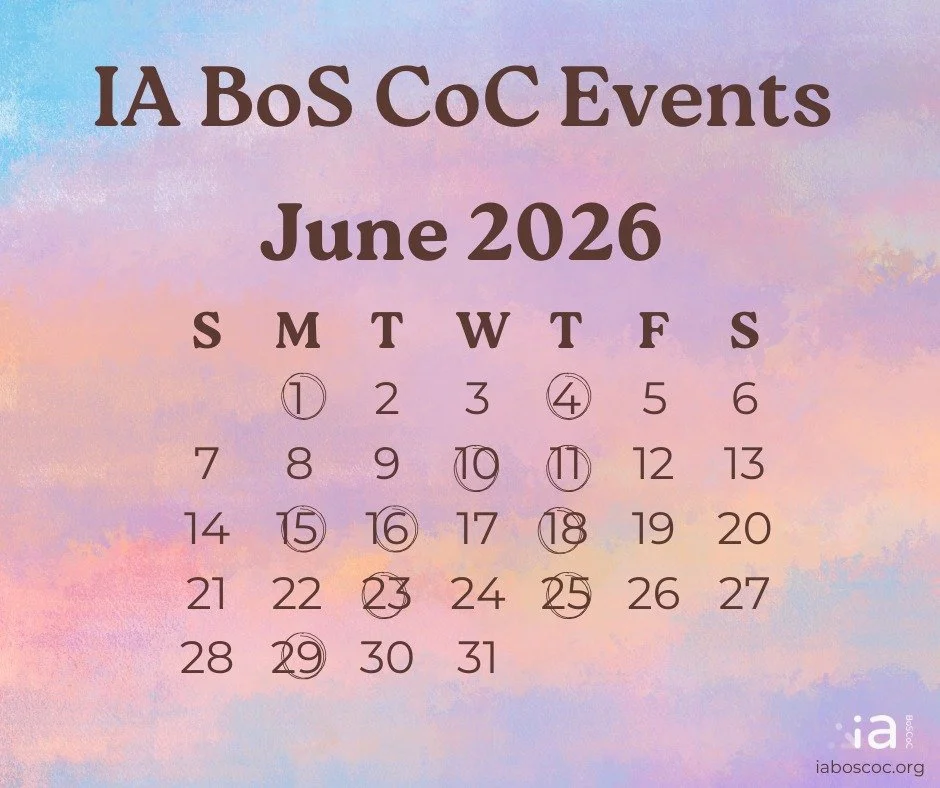 Happy June! No surprise here, June is packed with events, meetings, and ways to get involved - with trainings and education opportunities to be announced! 

See you there! Learn more at our website: iaboscoc.org
