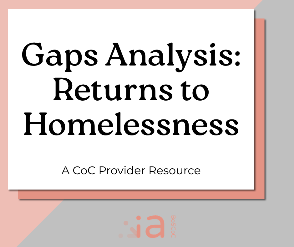 Gaps Analysis: Returns to Homelessness