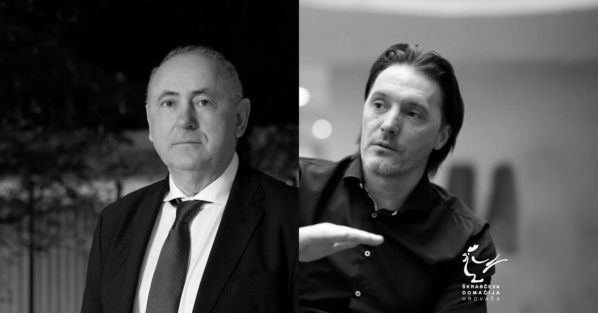 Radenko Mijatović in Miran Pavlin gosta v skednju Škrabčeve domačije