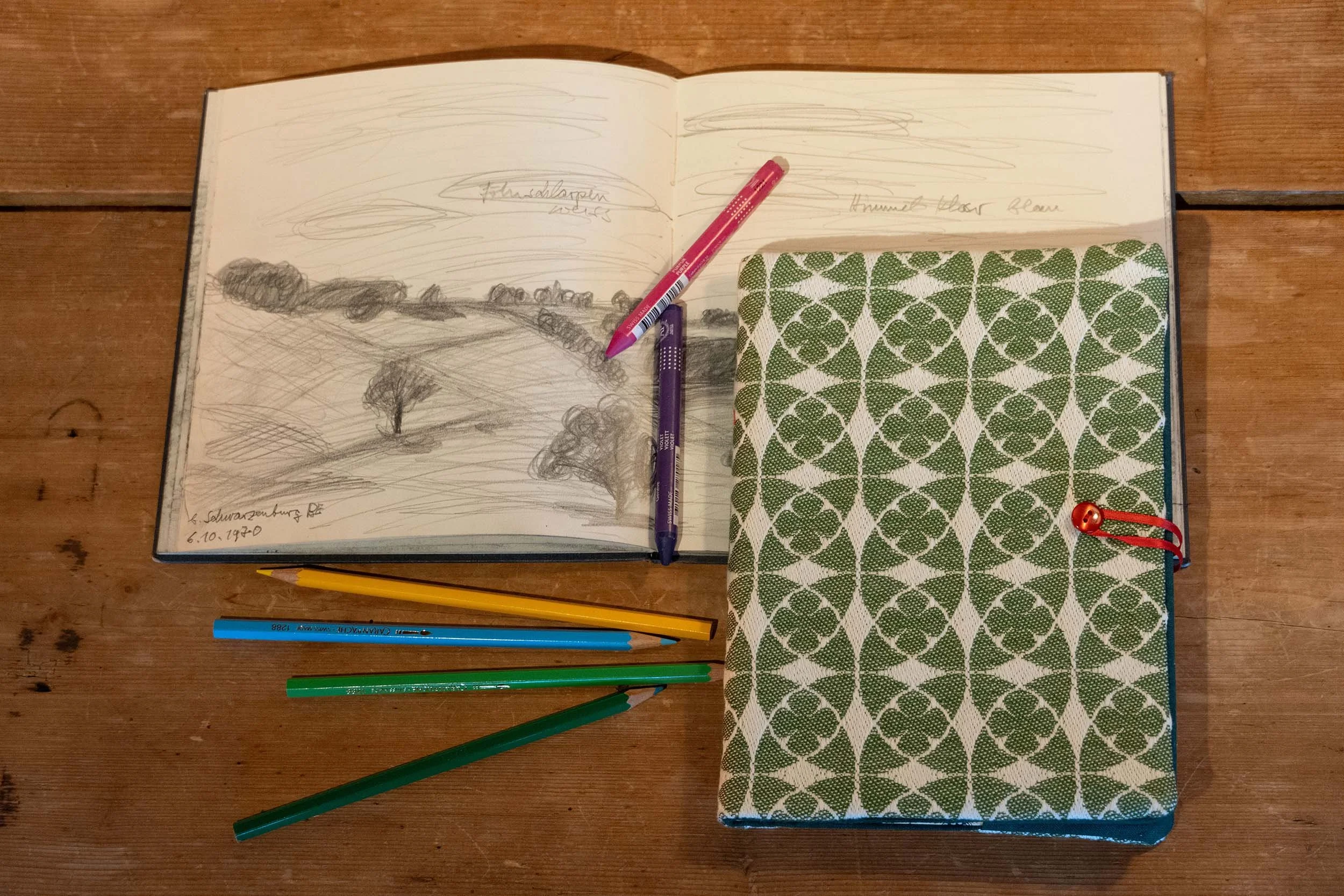 Notizbuch weiss handgwebter Jacquardstoff.jpg