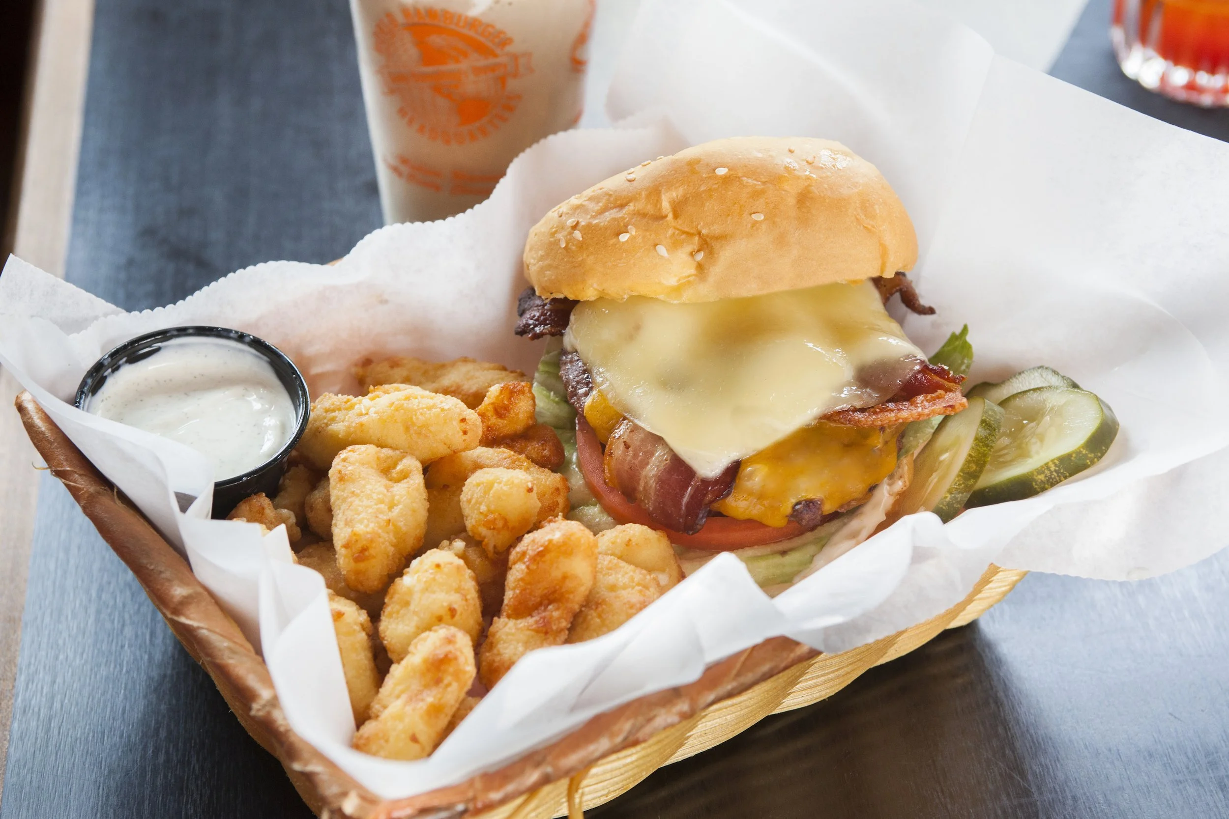 Melting Pot burger and cheese curds.jpg