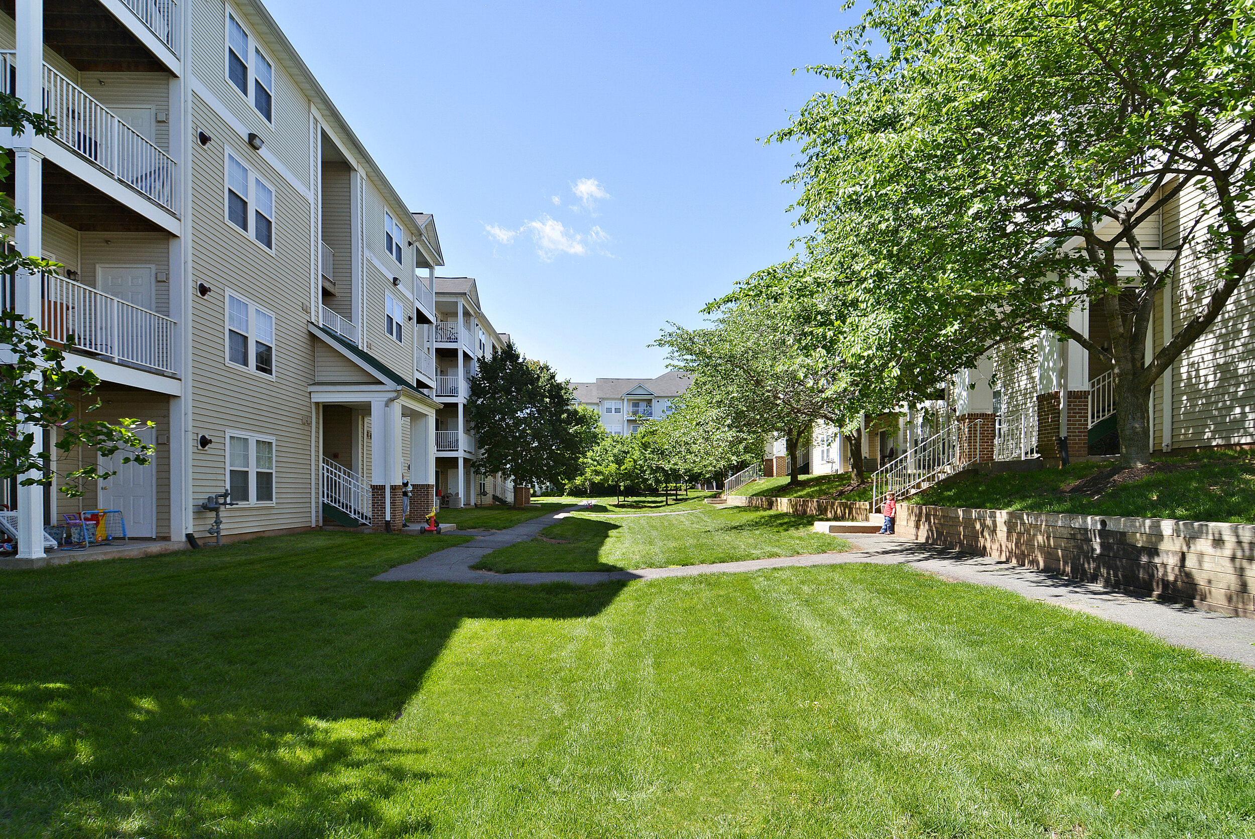  Play and lounge on the lush lawns at Ashburn Meadows Apartments. 