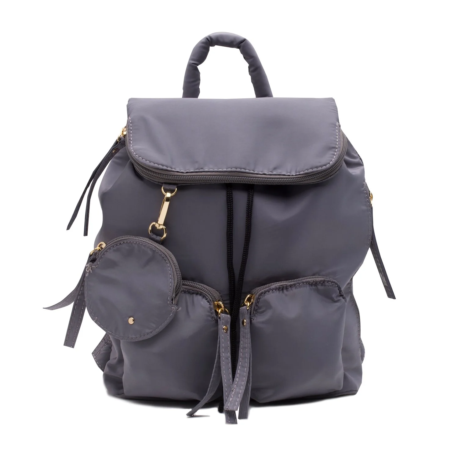"Drew" ECO Satin Nylon Backpack (Slate Blue)