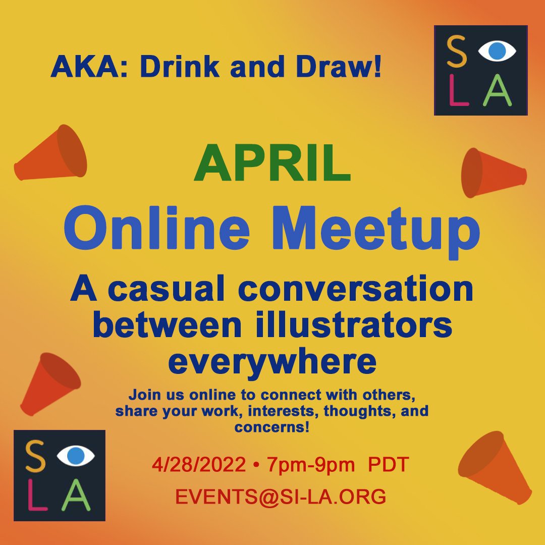 APRIL AKA DRINK AND DRAW – ONLINE MEETUP