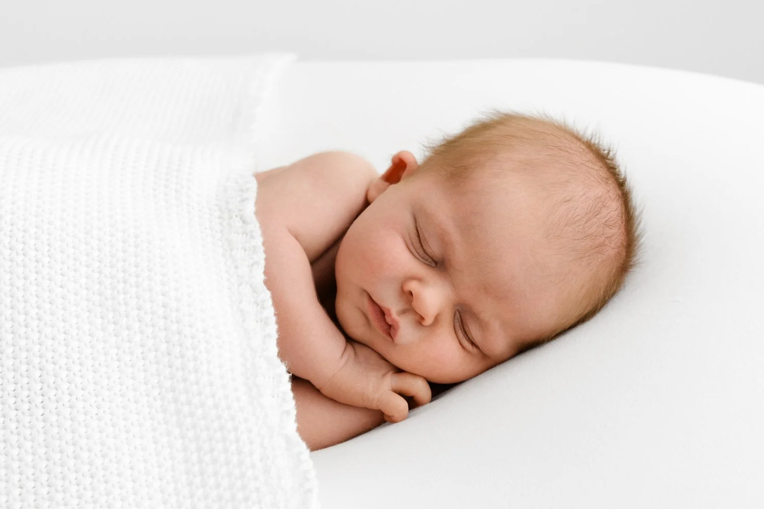 22 day old sleeping newborn baby photographed at Mabel and Moose studio Dundee