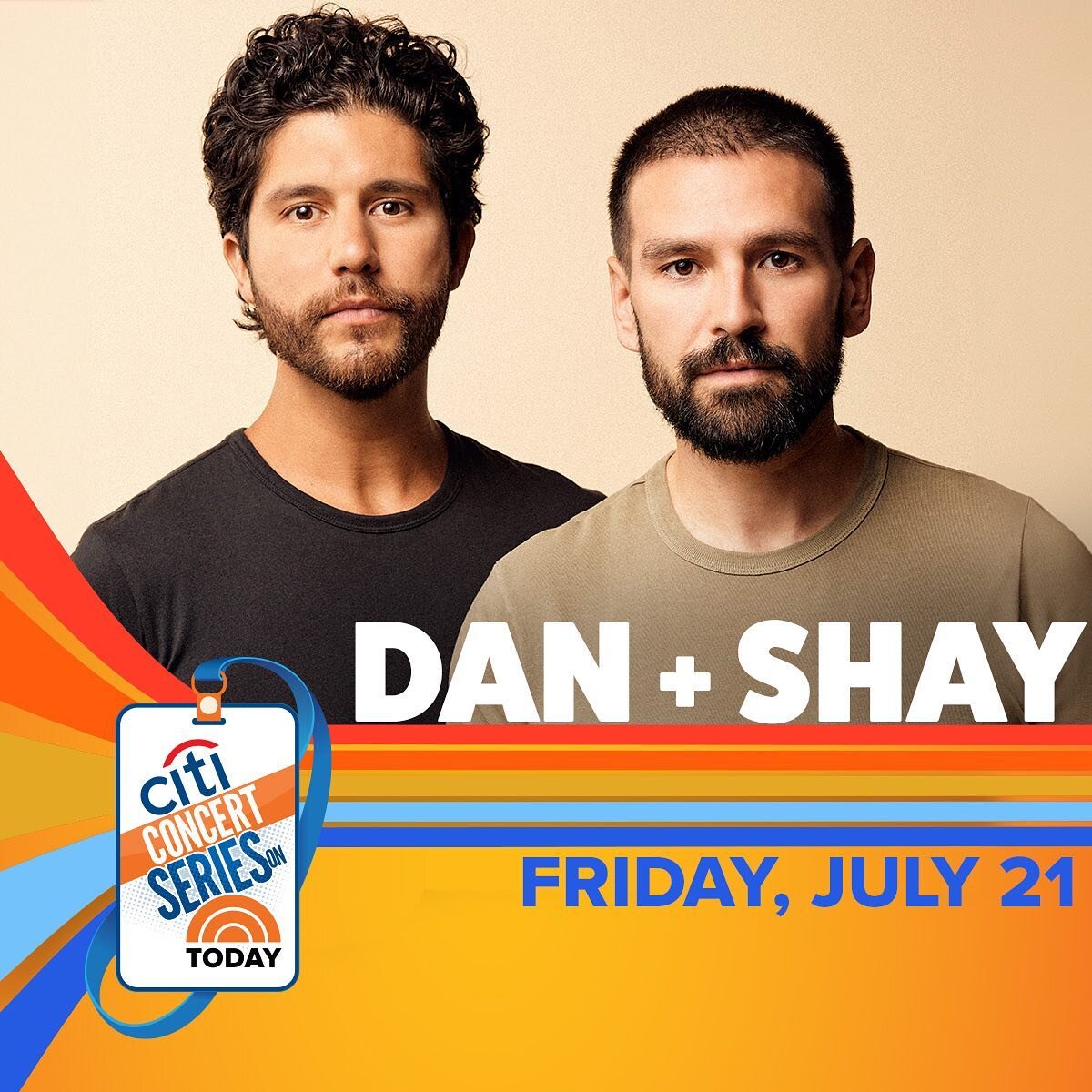 Don&rsquo;t miss @danandshay at the 2023 Citi Concert Series on @todayshow this Friday, July 21!