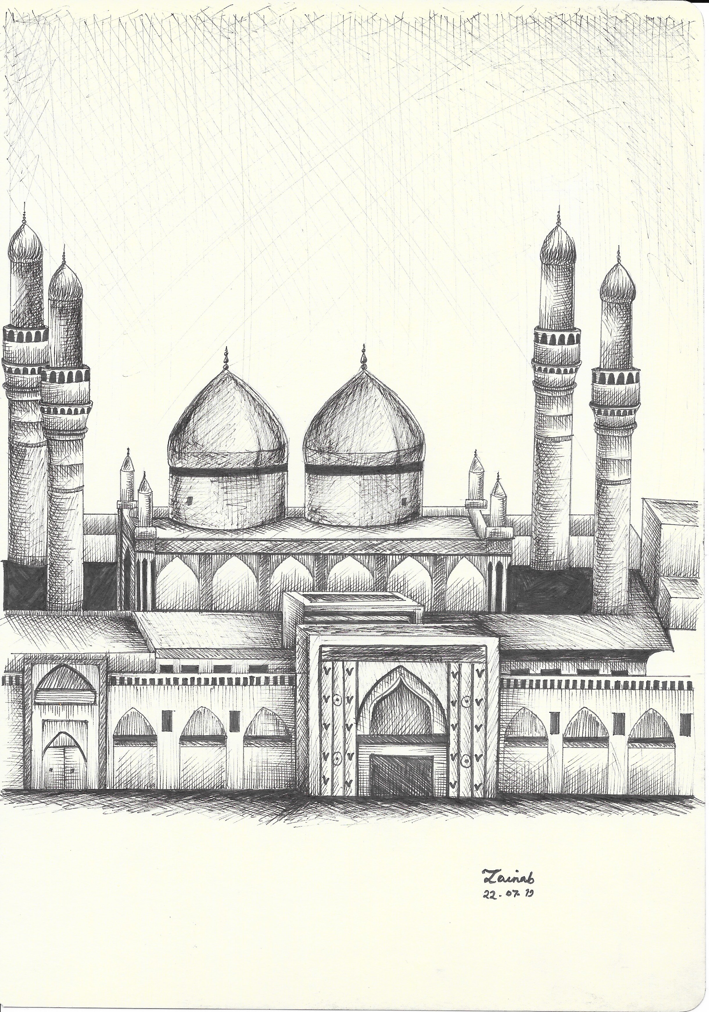 Al Kadhmiya Mosque - Ink on paper - A4