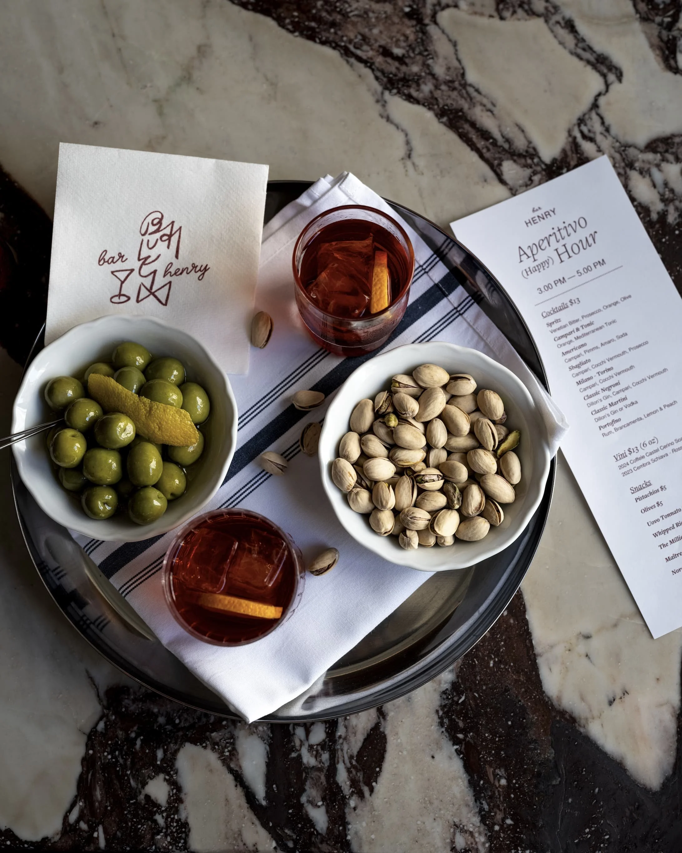  Bar Snacks at Bar Henry. 